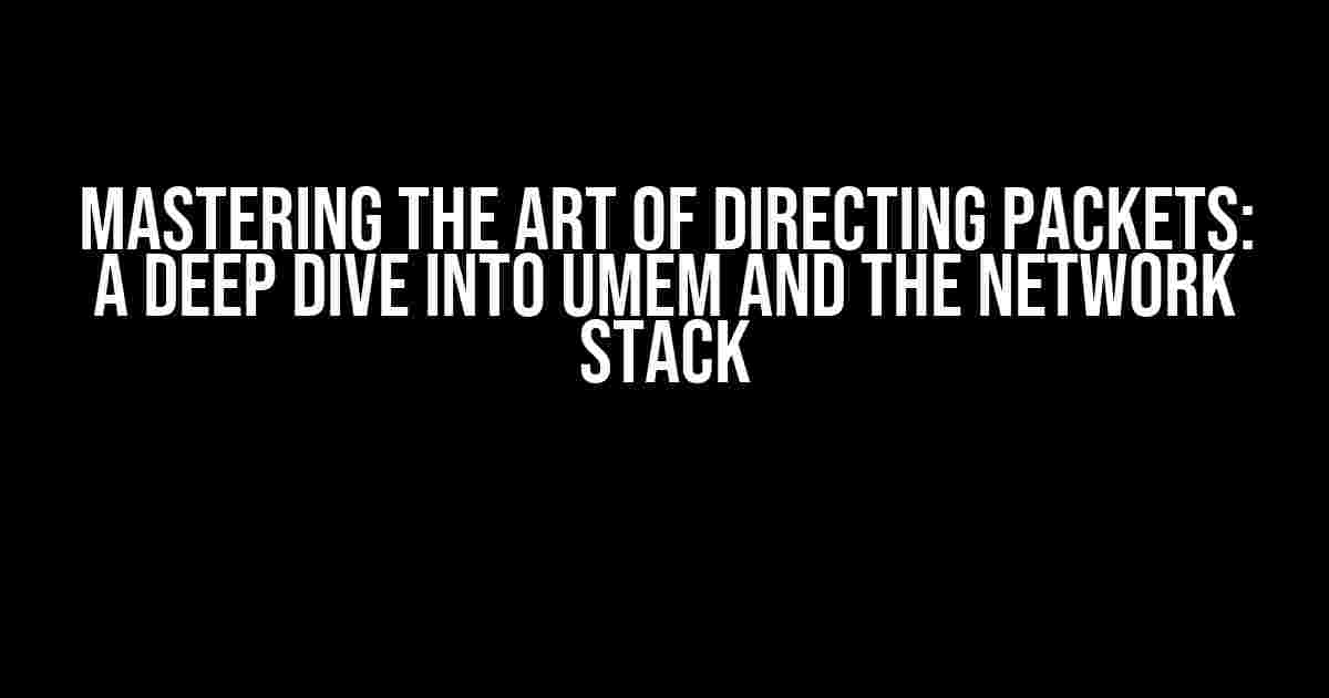 Mastering the Art of Directing Packets: A Deep Dive into UMEM and the Network Stack